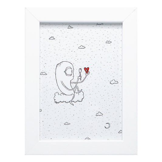 A Study of Missing You (Framed Print)