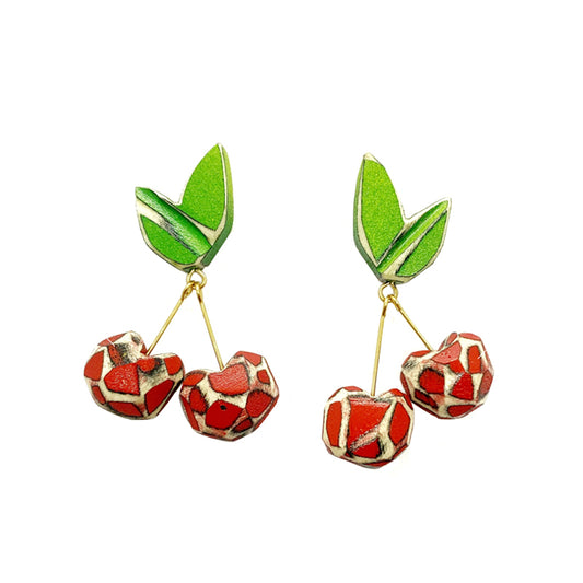 Double Wild Cherry Earrings