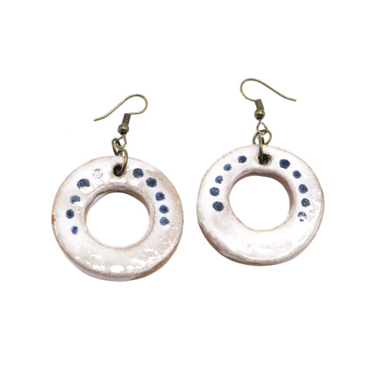 Ceramic Moon Earrings