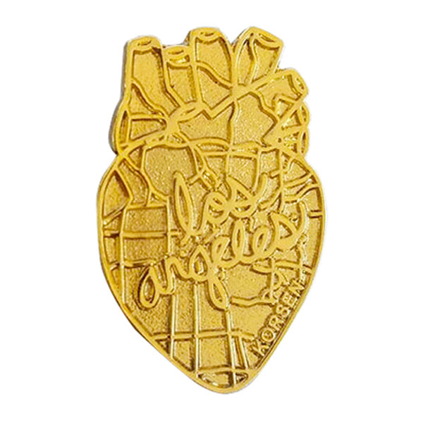 Los Angeles Heart of Gold Pin