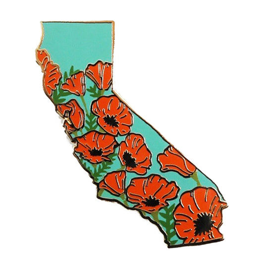 California Poppy Enamel Pin