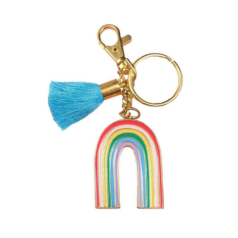 Retro Rainbow Keychain