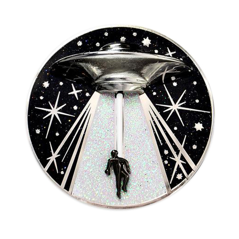 Alien Abduction Jumbo Action Pin