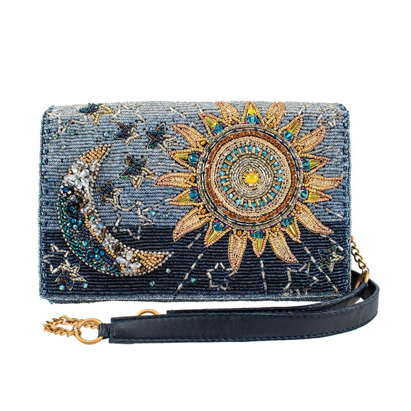 Solar System Beaded Crossbody Bag