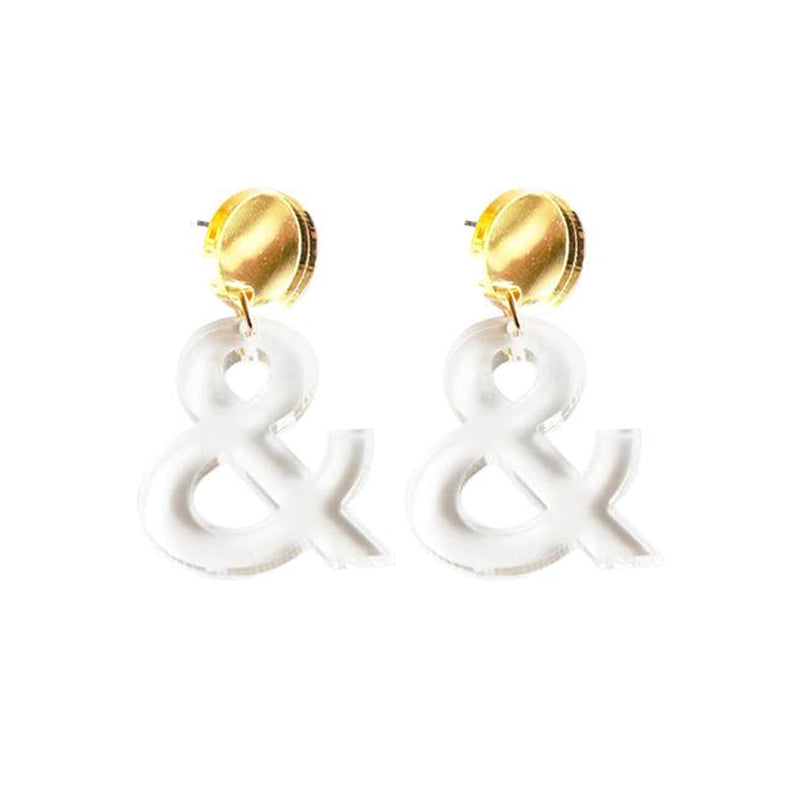 Ampersand Acrylic Earrings