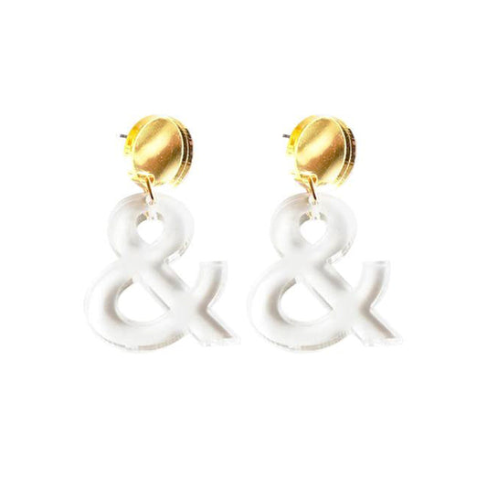 Ampersand Acrylic Earrings