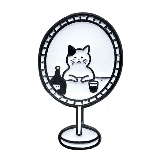 What Have I Become - Mirror Cat Pin