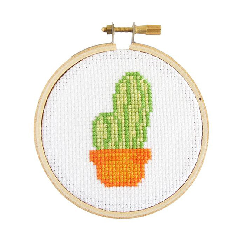 Mini Tiny Cactus DIY Cross Stitch Kit