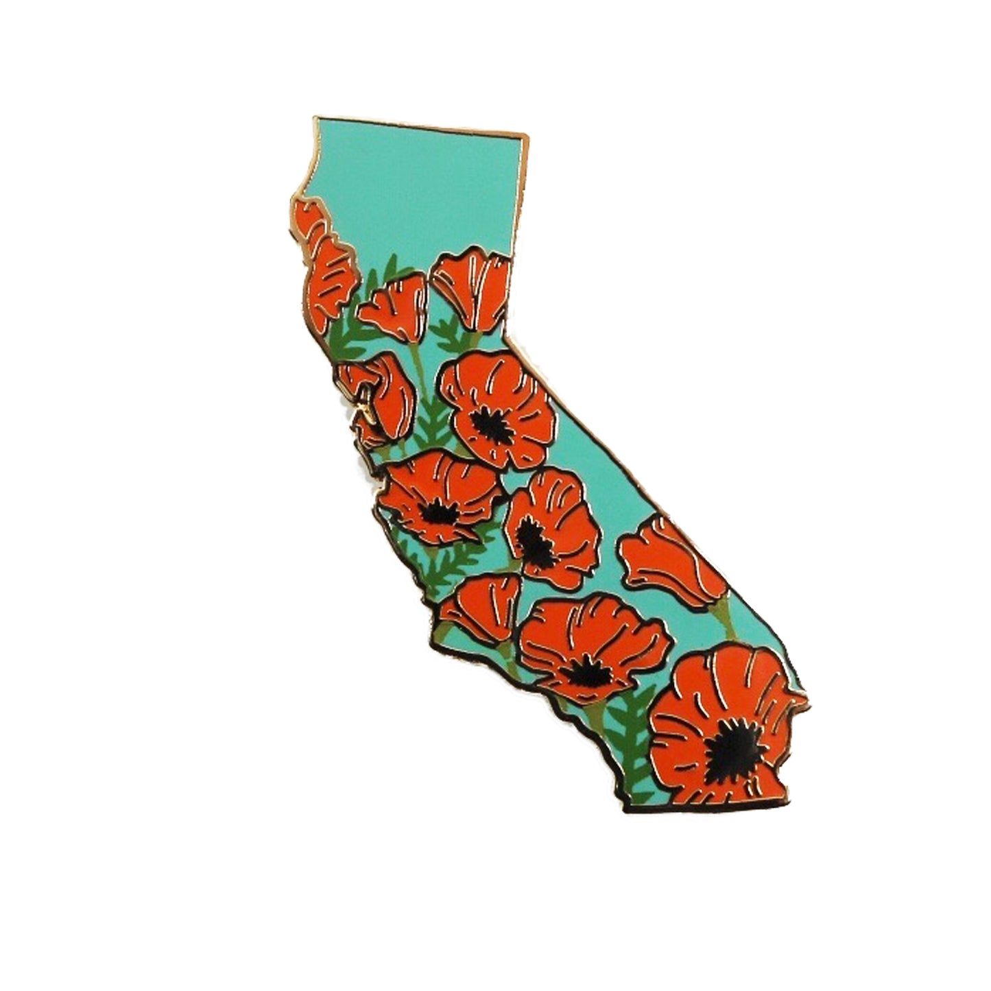 California Poppy Enamel Pin