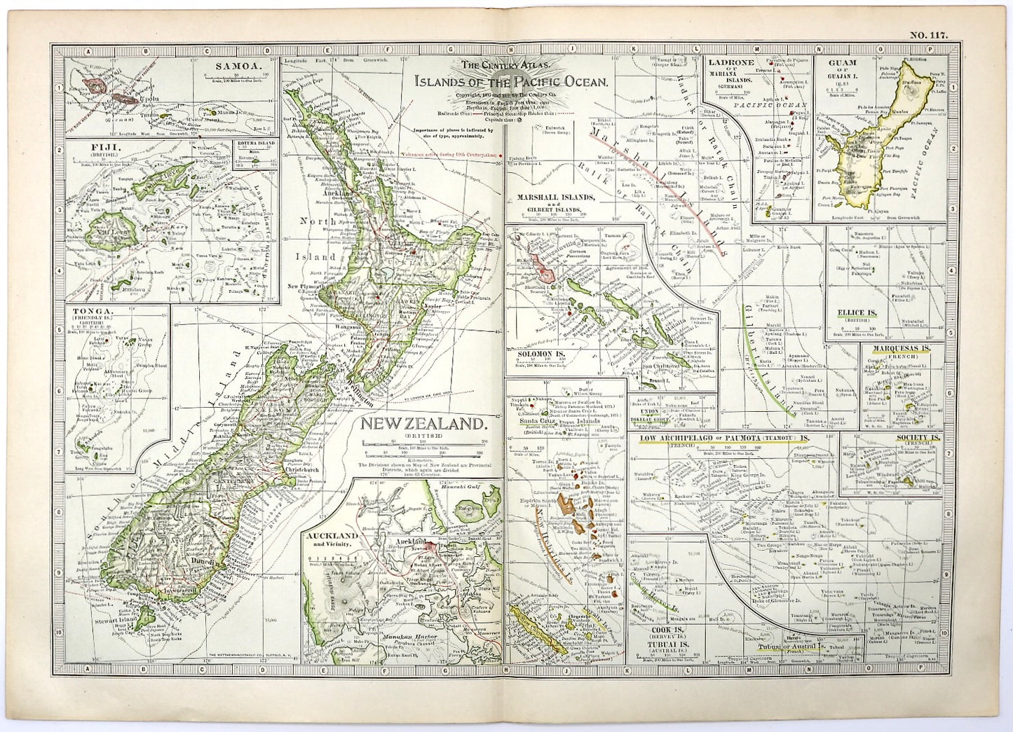 Islands of the Pacific Ocean, with New Zealand No. 117