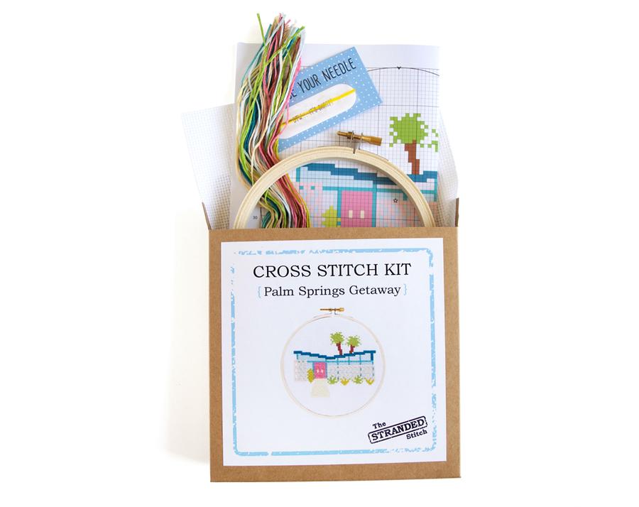 Palm Springs Getaway DIY Cross Stitch Kit